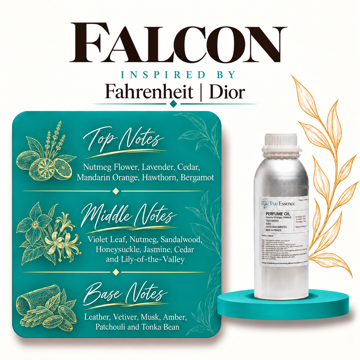 FALCON Inspired By Fahrenheit | Dior | Medium Quality