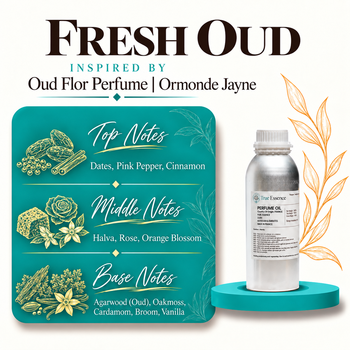 FRESH OUD Inspired by Oudh Flor Parfum | Ormonde Jayne | Top Quality