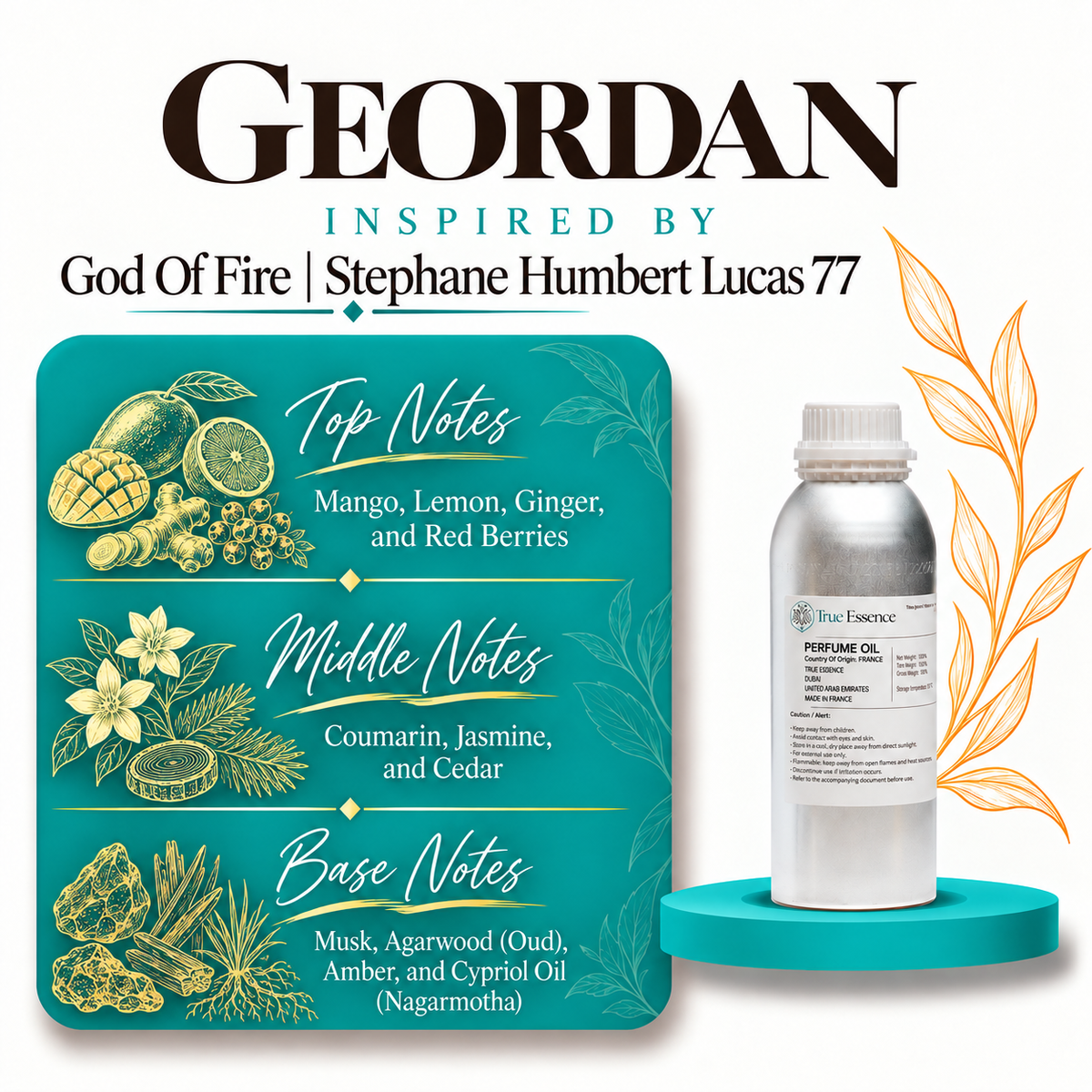 GEORDAN Inspired by God Of Fire | Stephane Humbert Lucas 77 | Top Quality