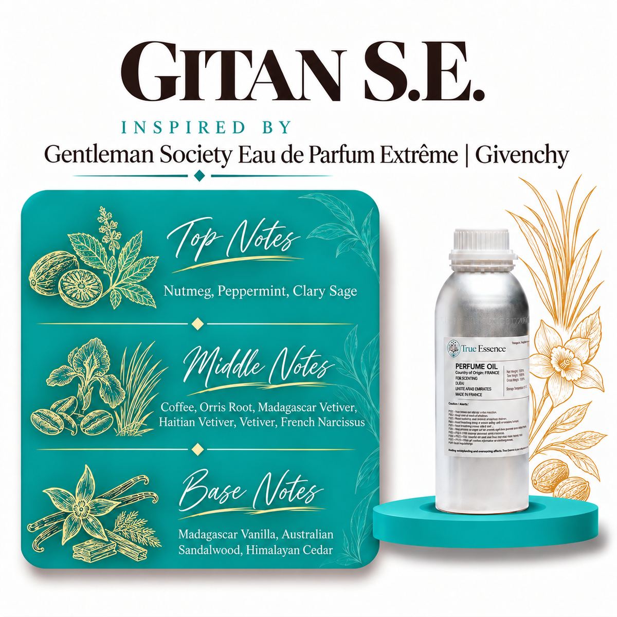 GITAN S.E. Inspired By Gentleman Society Eau de Parfum Extrême | Givenchy | Top Quality