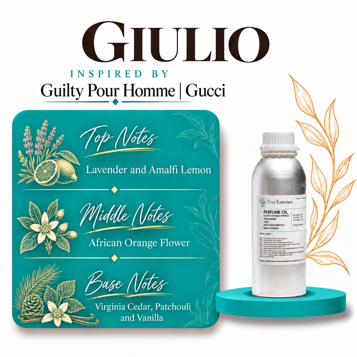 GIULIO Inspired By Guilty Pour Homme | Gucci | Medium Quality