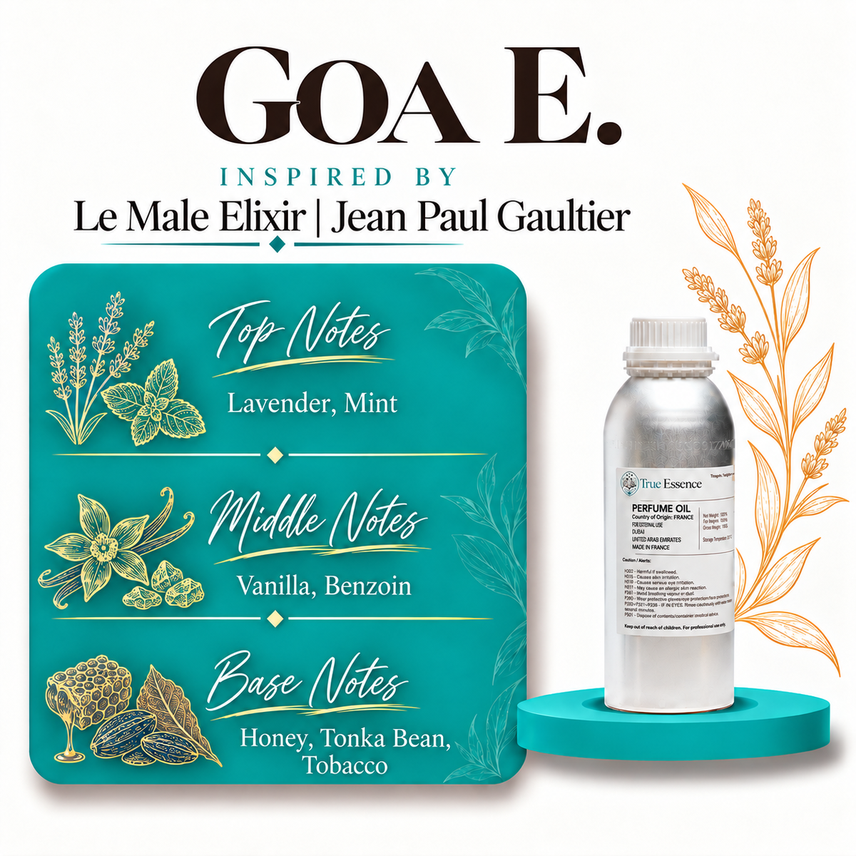 GOA E. Inspired By Le Male Elixir | Jean Paul Gaultier | Top Qualiity