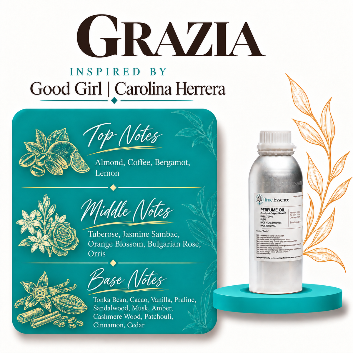 GRAZIA Inspired By Good Girl | Carolina Herrera | Medium Quality