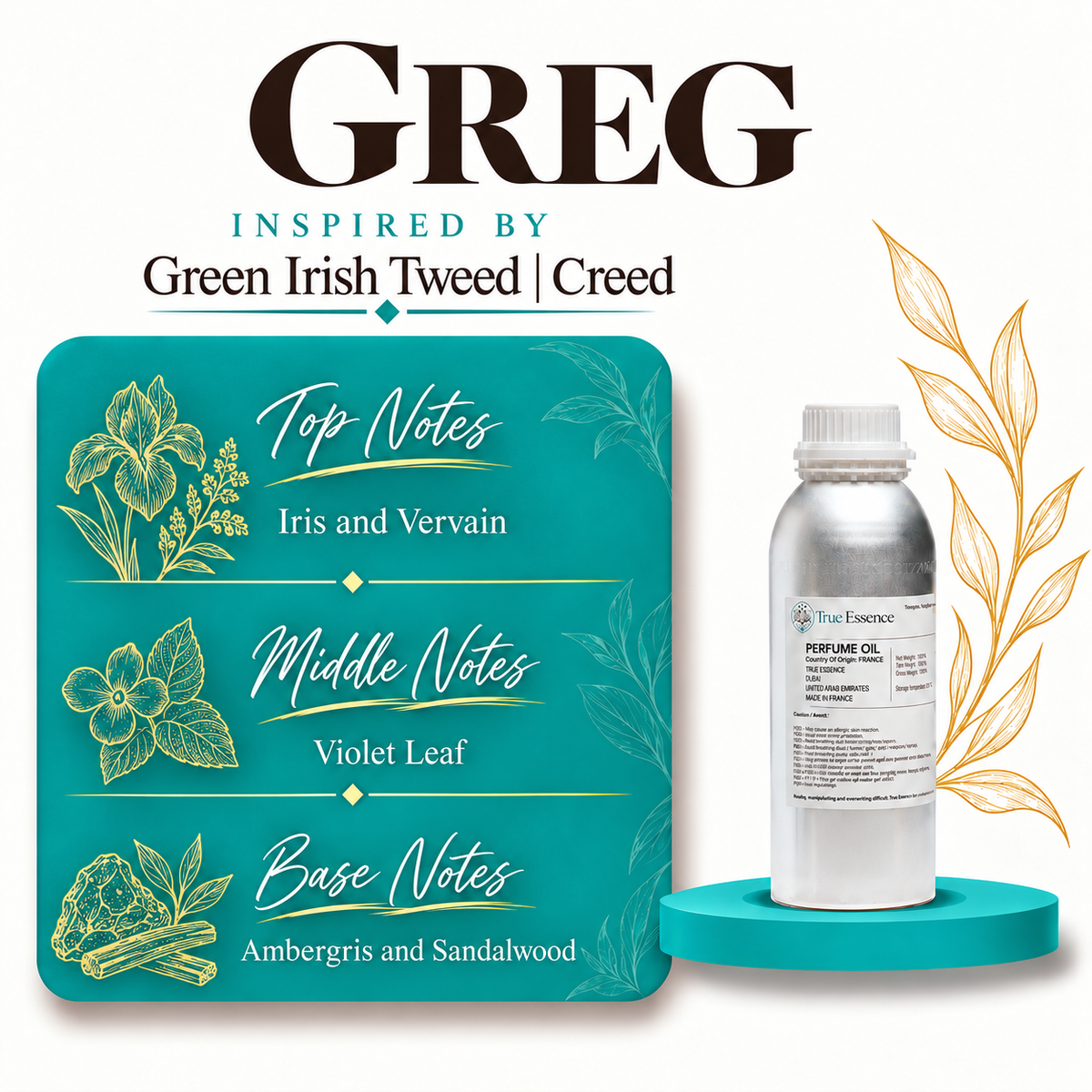 GREG Inspired By Green Irish Tweed | Creed | Medium Quality