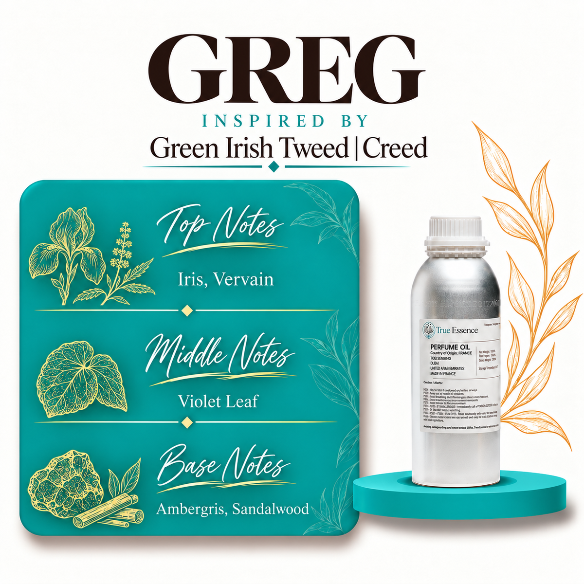 GREG Inspired By Green Irish Tweed | Creed | Medium Quality