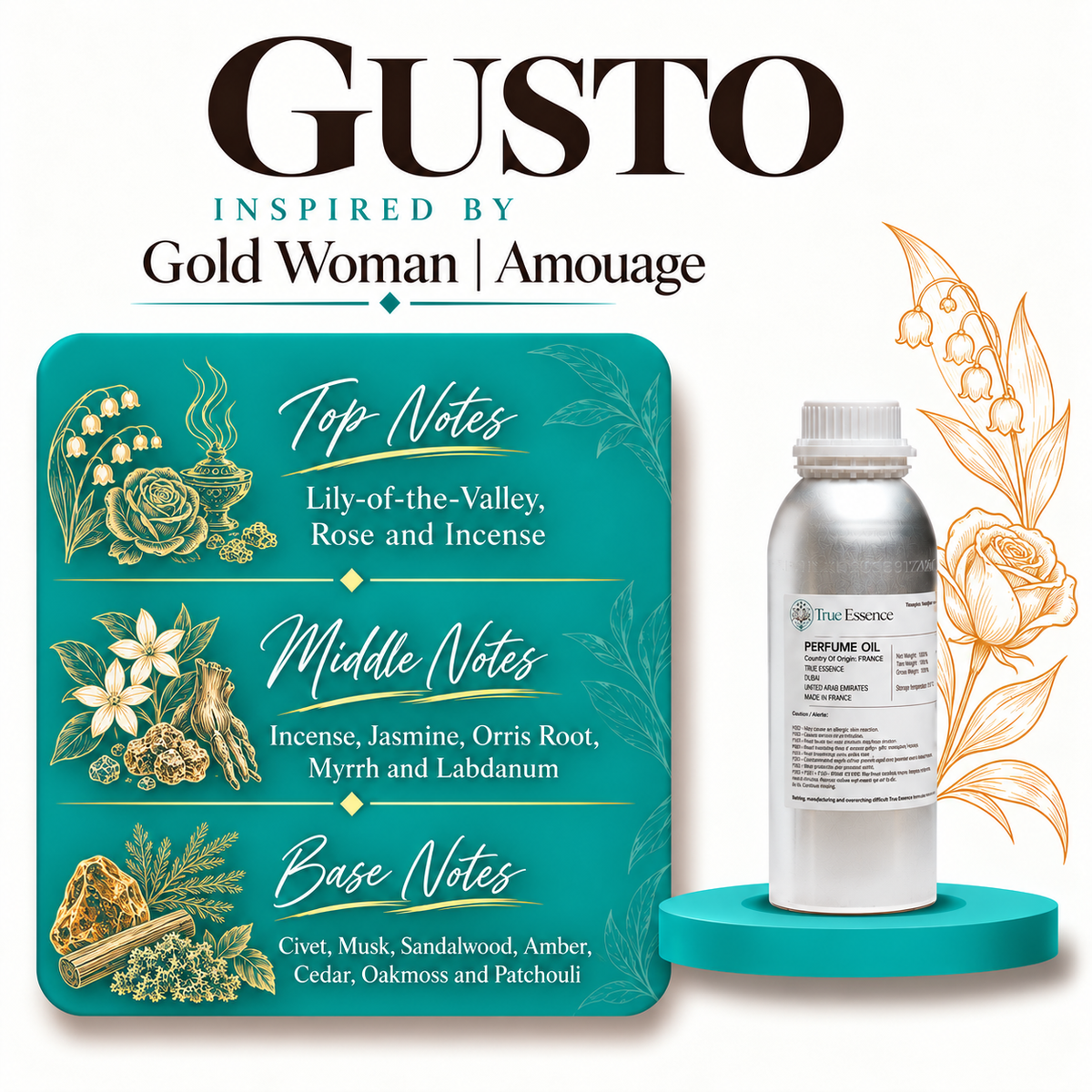 GUSTO Inspired By Gold Woman | Amouage