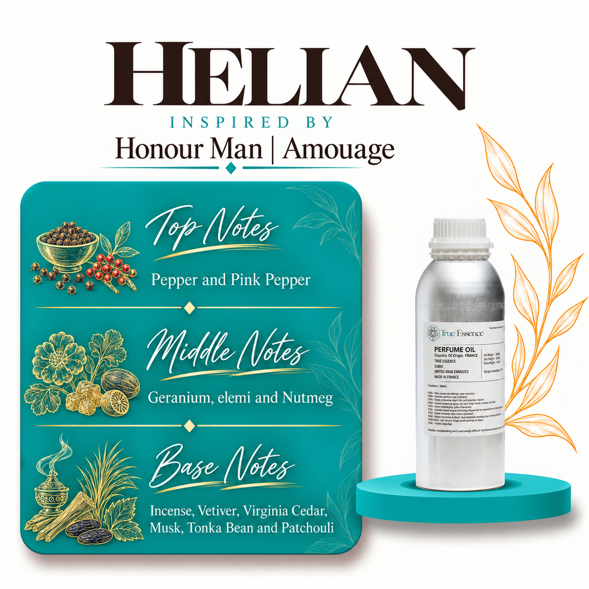 HELIAN Inspired By Honour Man | Amouage | Medium Quality