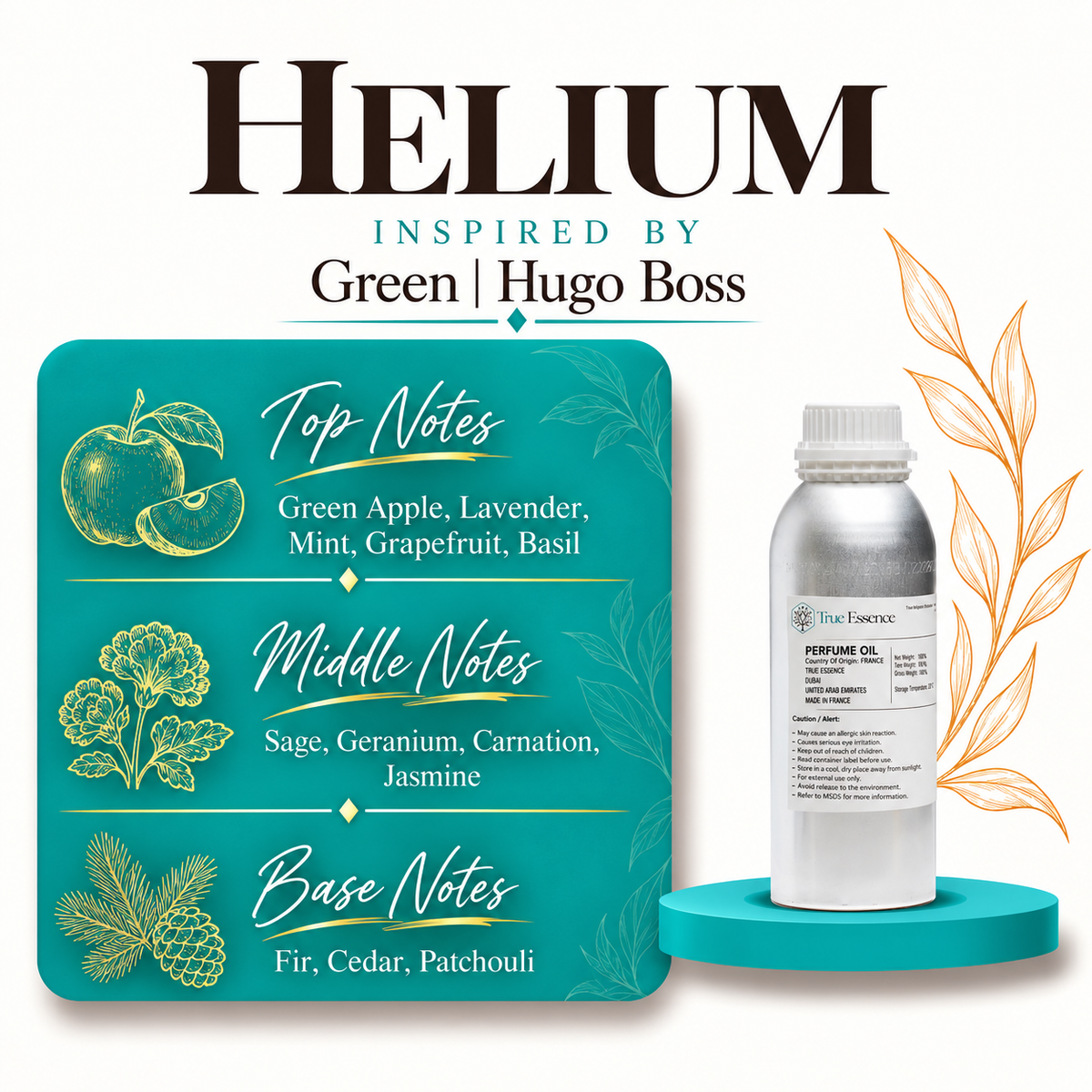 HELIUM Inspired by  Green | Hugo Boss | Medium Quality