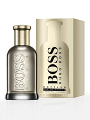 Hugo Boss bottled eau de parfum with packaging on a white background