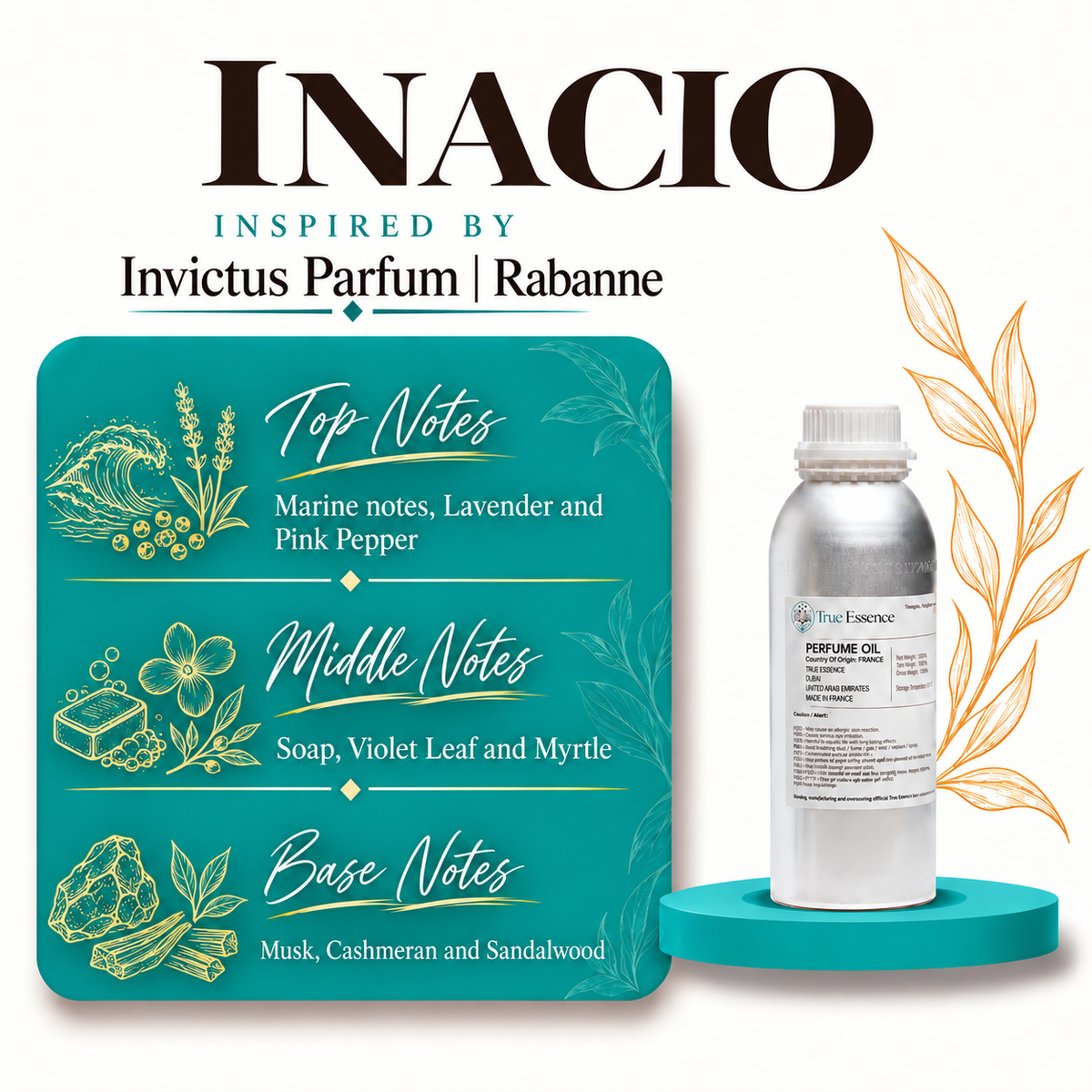 INACIO Inspired By Invictus Parfum | Rabanne | Medium Quality