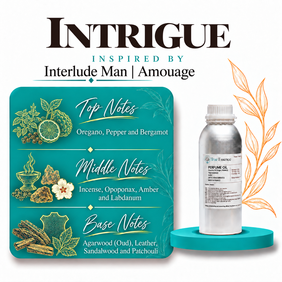 INTRIGUE Inspired By Interlude Man | Amouage | Medium Quality
