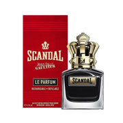 Scandal perfume bottle and packaging on a white background
