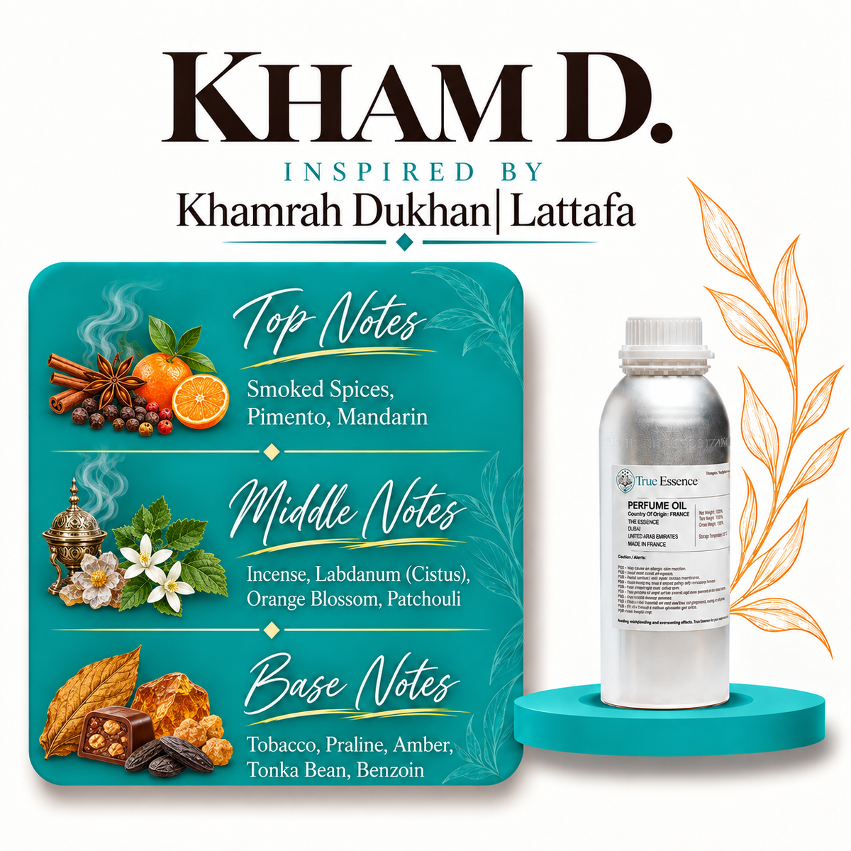 KHAM D. Inspired by Khamrah Dukhan| Lattafa | Medium Quality