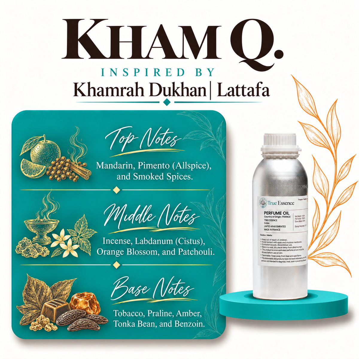 KHAM Q. Inspired by Khamrah Dukhan | Lattafa | Medium Quality