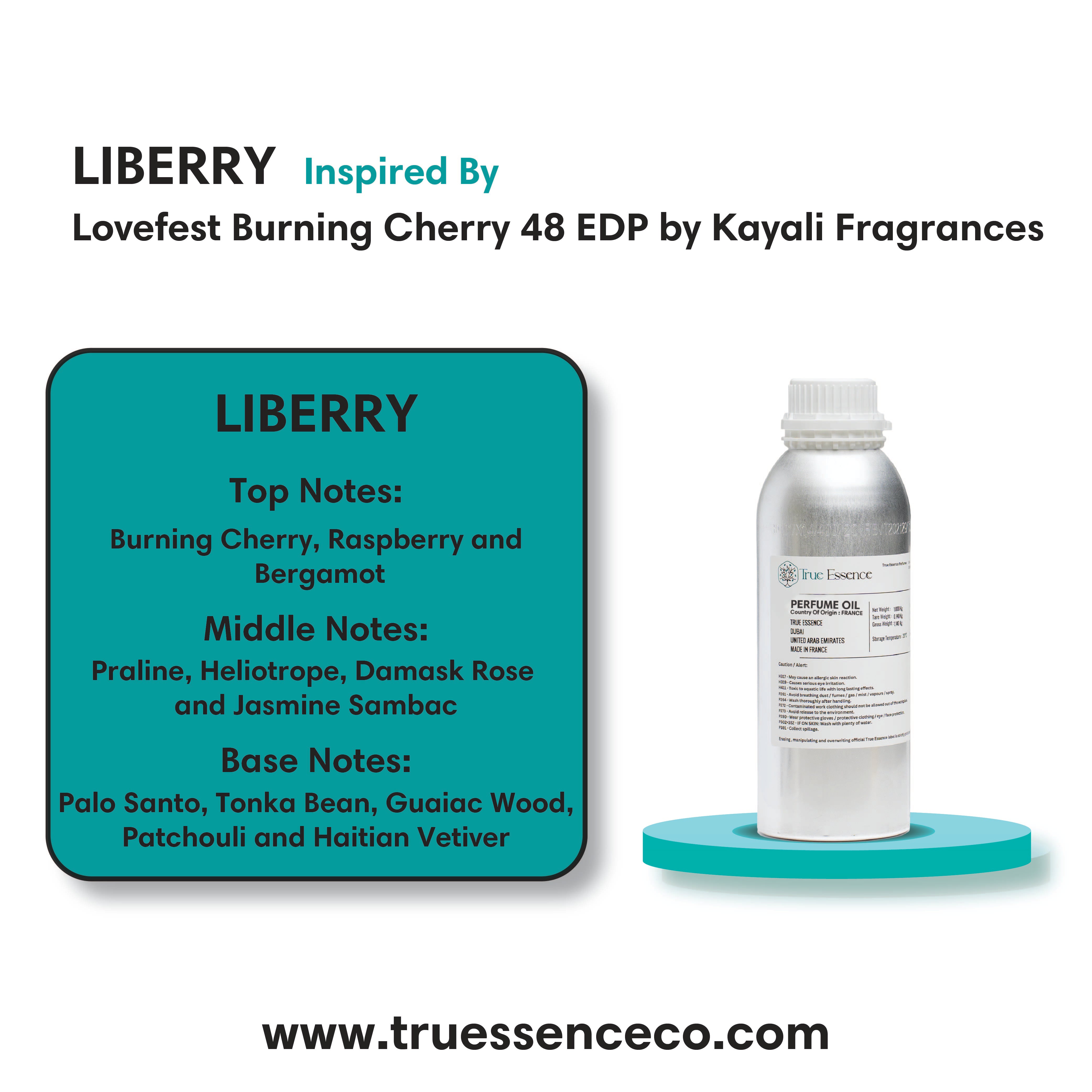 LIBERRY Inspired By Lovefest Burning Cherry | 48 Eau de Parfum | Kayali Fragrances