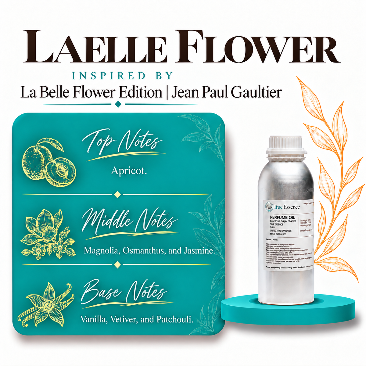 LAELLE FLOWER Inspired by La Belle Flower Edition | Jean Paul Gaultier| Medium Quality