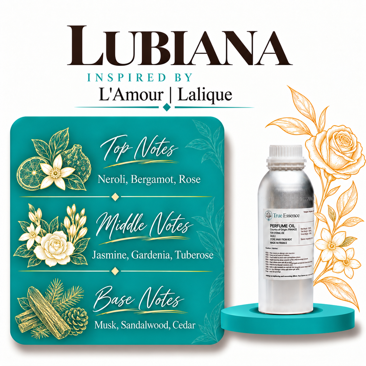 LUBIANA Inspired By L'Amour | Lalique | Medium Quality