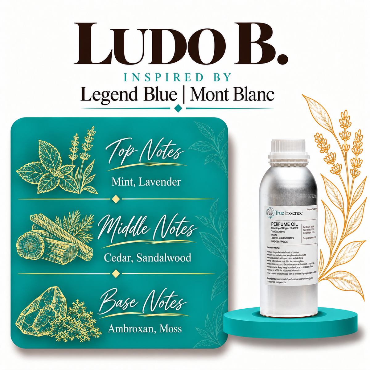 LUDO B. Inspired by Legend Blue | Mont Blanc | Medium Quality