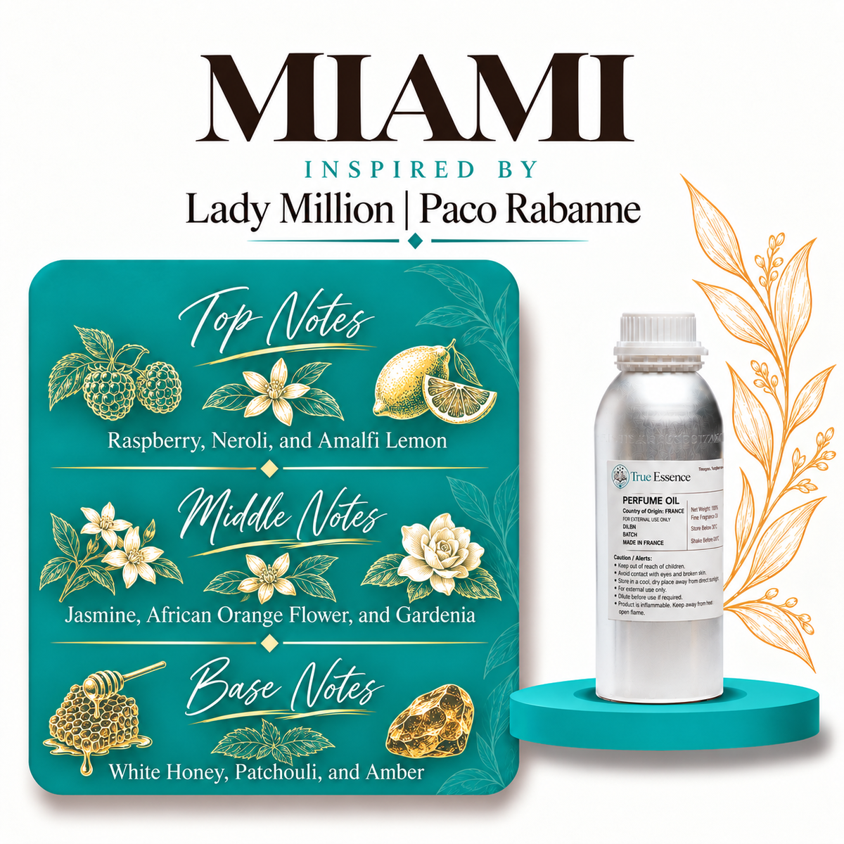 MIAMI Inspired by Lady Million | Paco Rabanne | Medium Quality