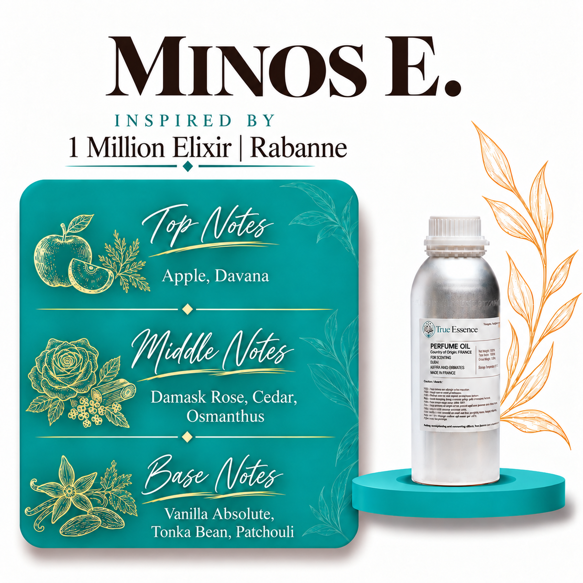 MINOS E. Inspired By 1 Million Elixir | Rabanne | Medium Quality