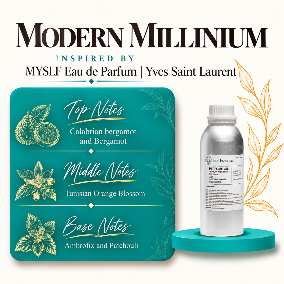 MODERN MILLINIUM Inspired By MYSLF Eau de Parfum | Yves Saint Laurent | Top Quality
