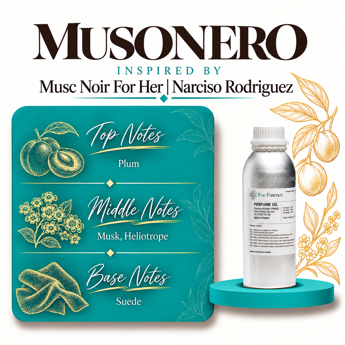 MUSONERO Inspired by Musc Noir For Her | Narciso Rodriguez | Medium Quality