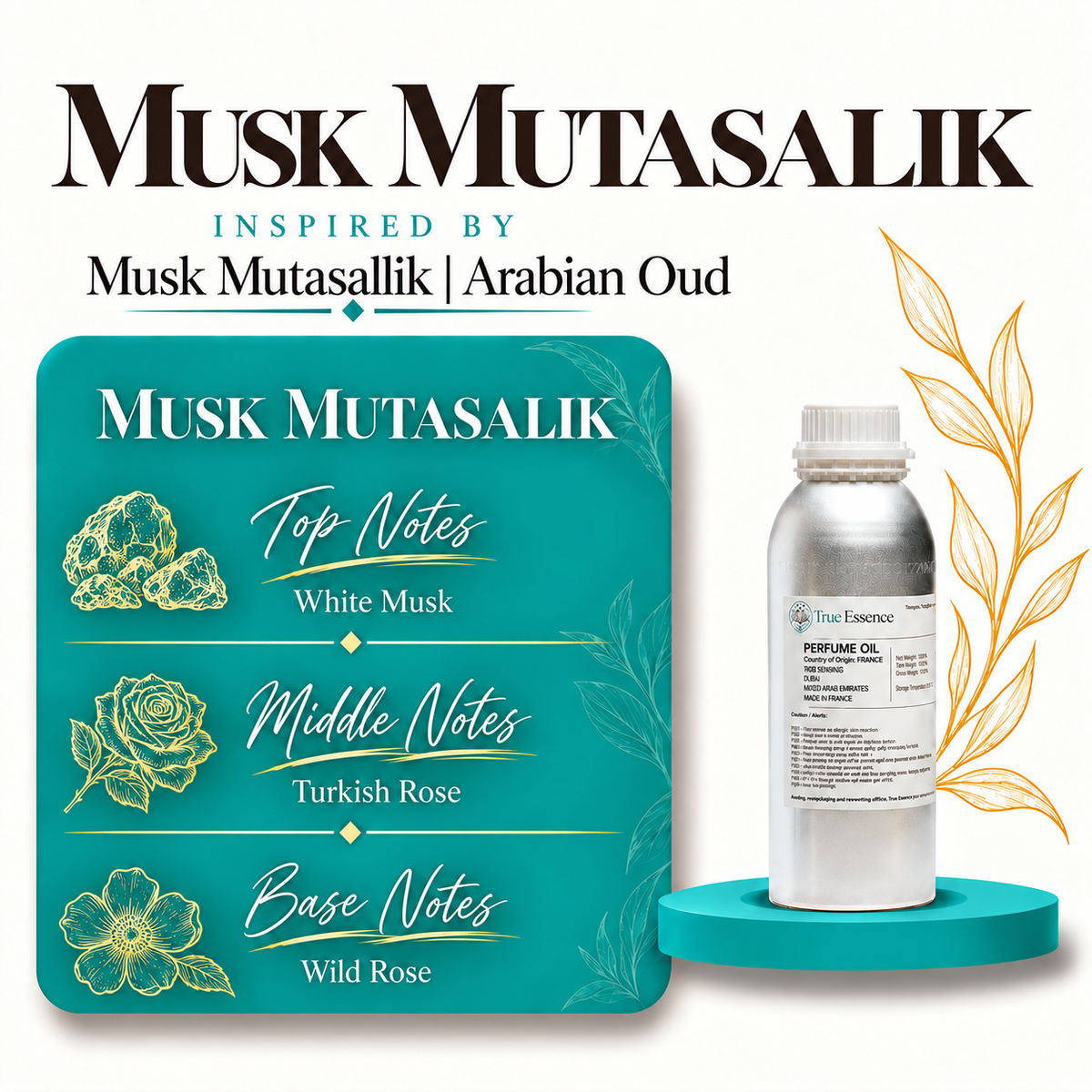 MUSK MUTASALIK Inspired By Musk Mutasallik | Arabian Oud | Medium Quality