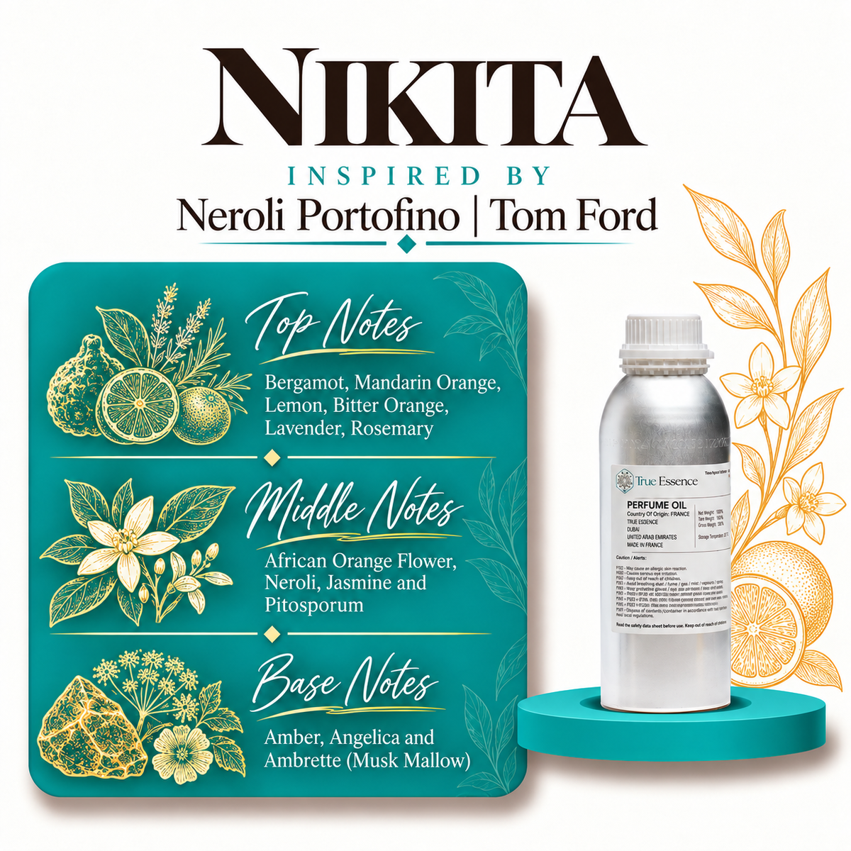 NIKITA Inspired By Neroli Portofino | Tom Ford | Medium Quality