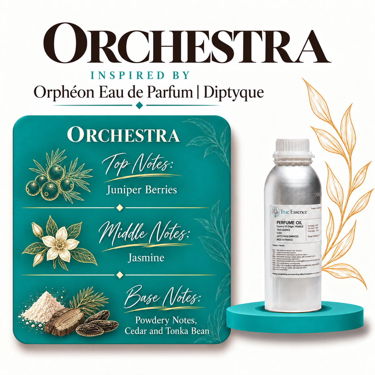 ORCHESTRA Inspired By Orphéon Eau de Parfum | Diptyque | Medium Quality