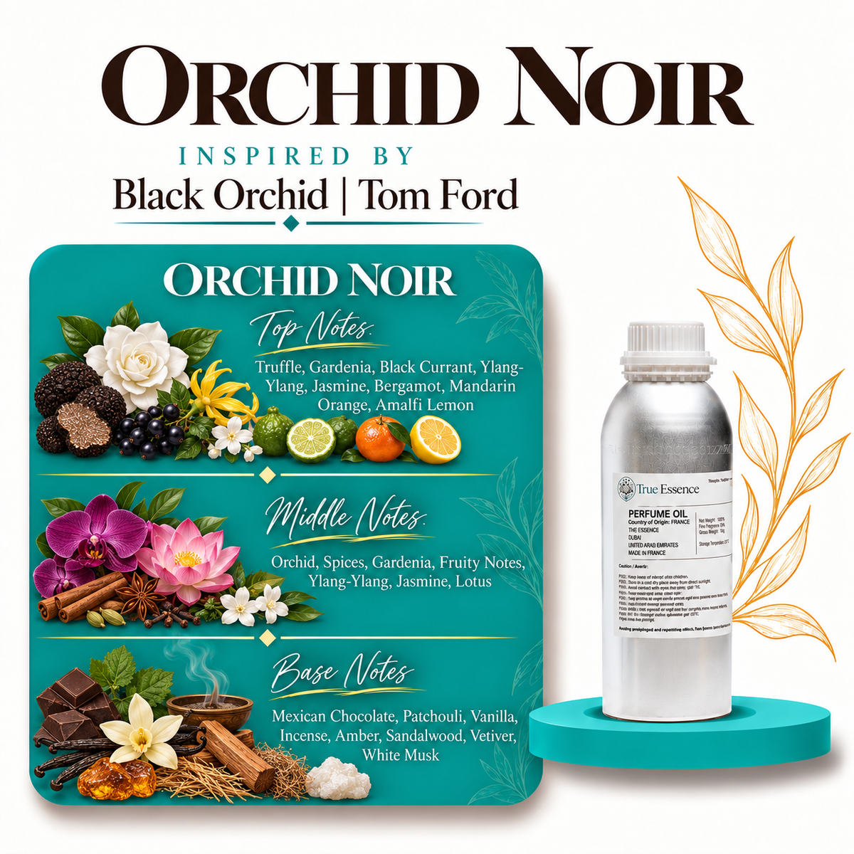 ORCHID NOIR Inspired by Black Orchid | Tom Ford | Medium Quality