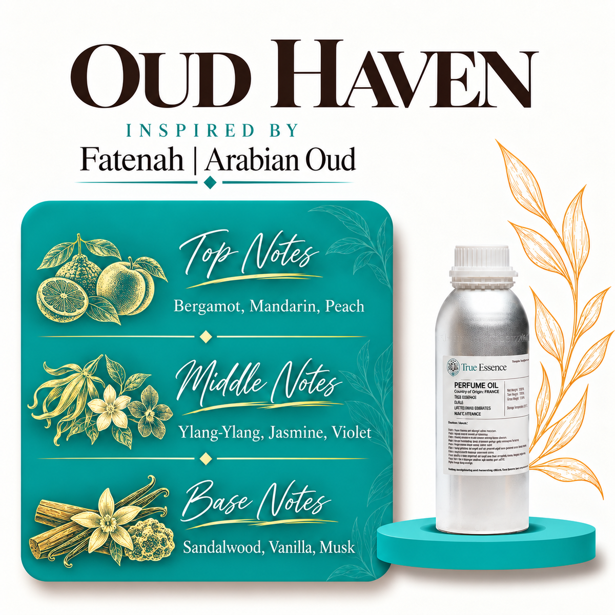 OUD HAVEN Inspired by Fatenah | Arabian Oud | Top Quality