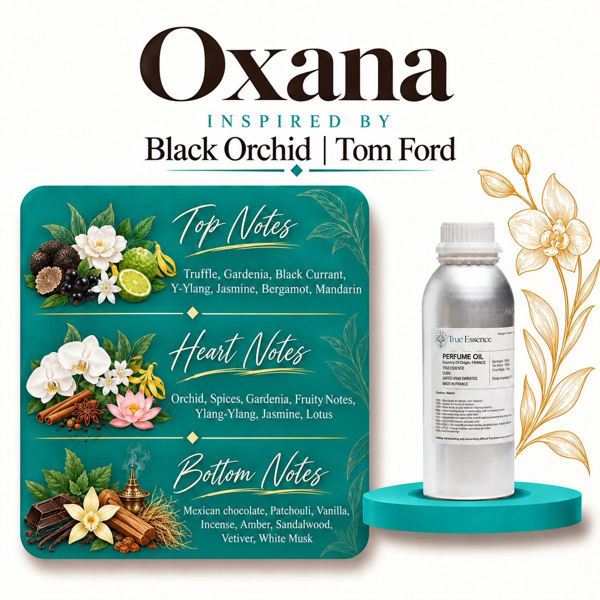 OXANA Inspired By Black Orchid | Tom Ford | Medium Quality