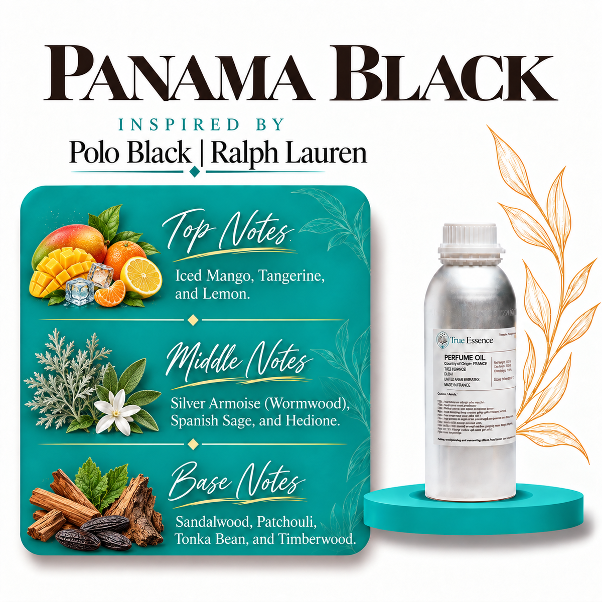 PANAMA BLACK Inspired by Polo Black |  Ralph Lauren | Medium quality