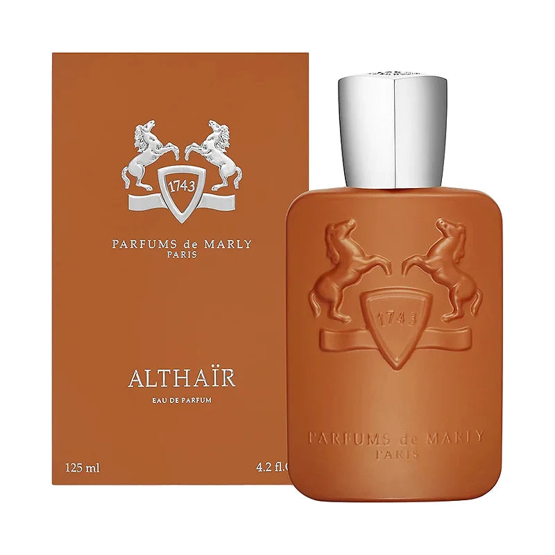 Parfums de Marly Althair perfume bottle and packaging on a white background