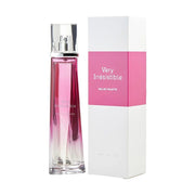 Perfume bottle and packaging of 'Very Irresistible' on a white background