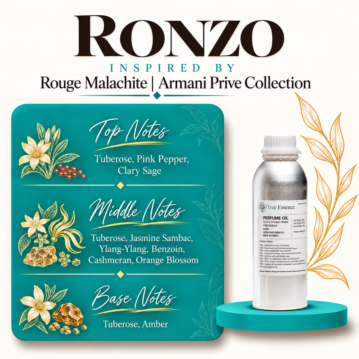 Ronzo | Rouge Malachite | Armani Prive Collection | Medium Quality
