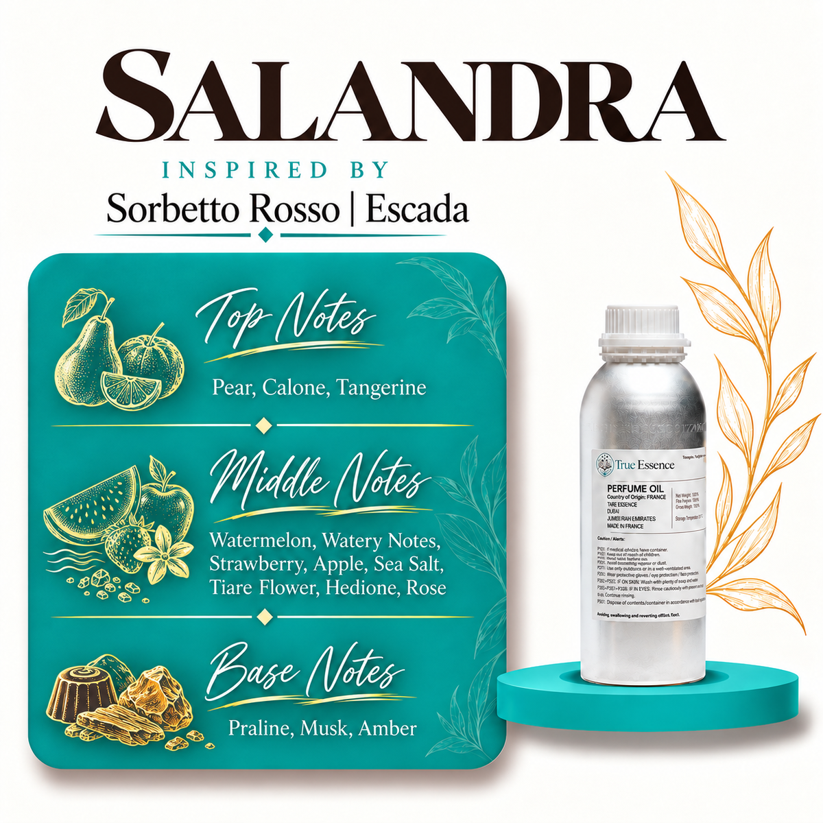 SALANDRA Inspired by Sorbetto Rosso | Escada | Medium Quality