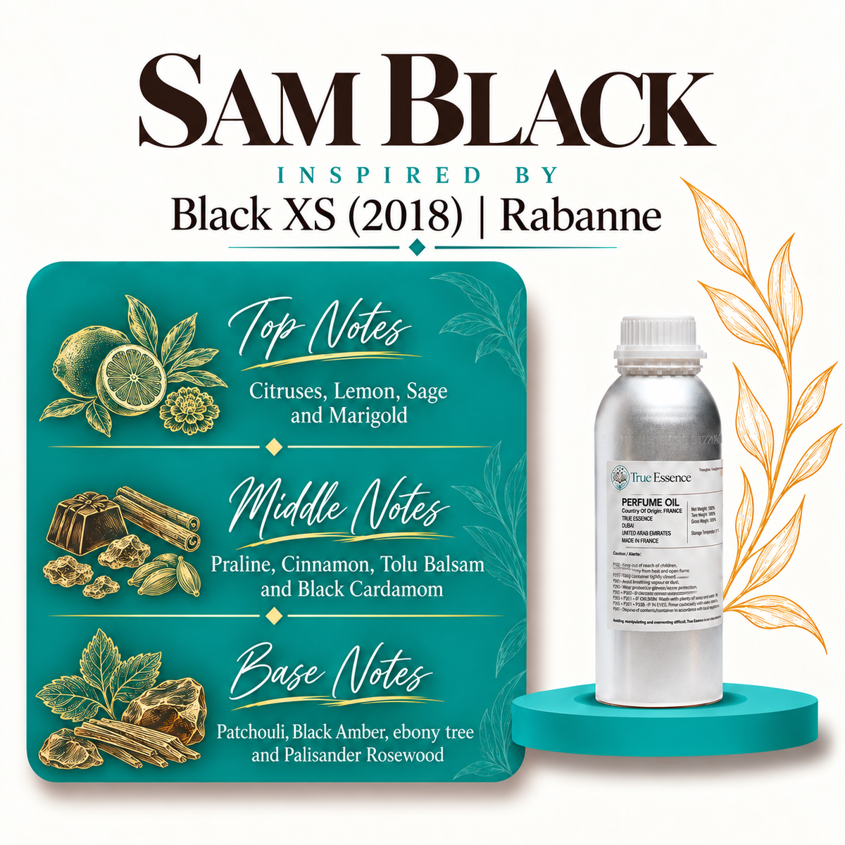SAM BLACK Inspired By Black XS (2018) | Rabanne | Medium Quality