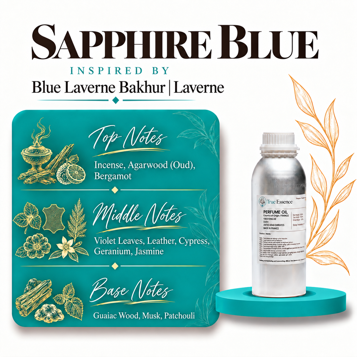 SAPPHIRE BLUE Inspired By Blue Laverne Bakhur | Laverne | Top Quality