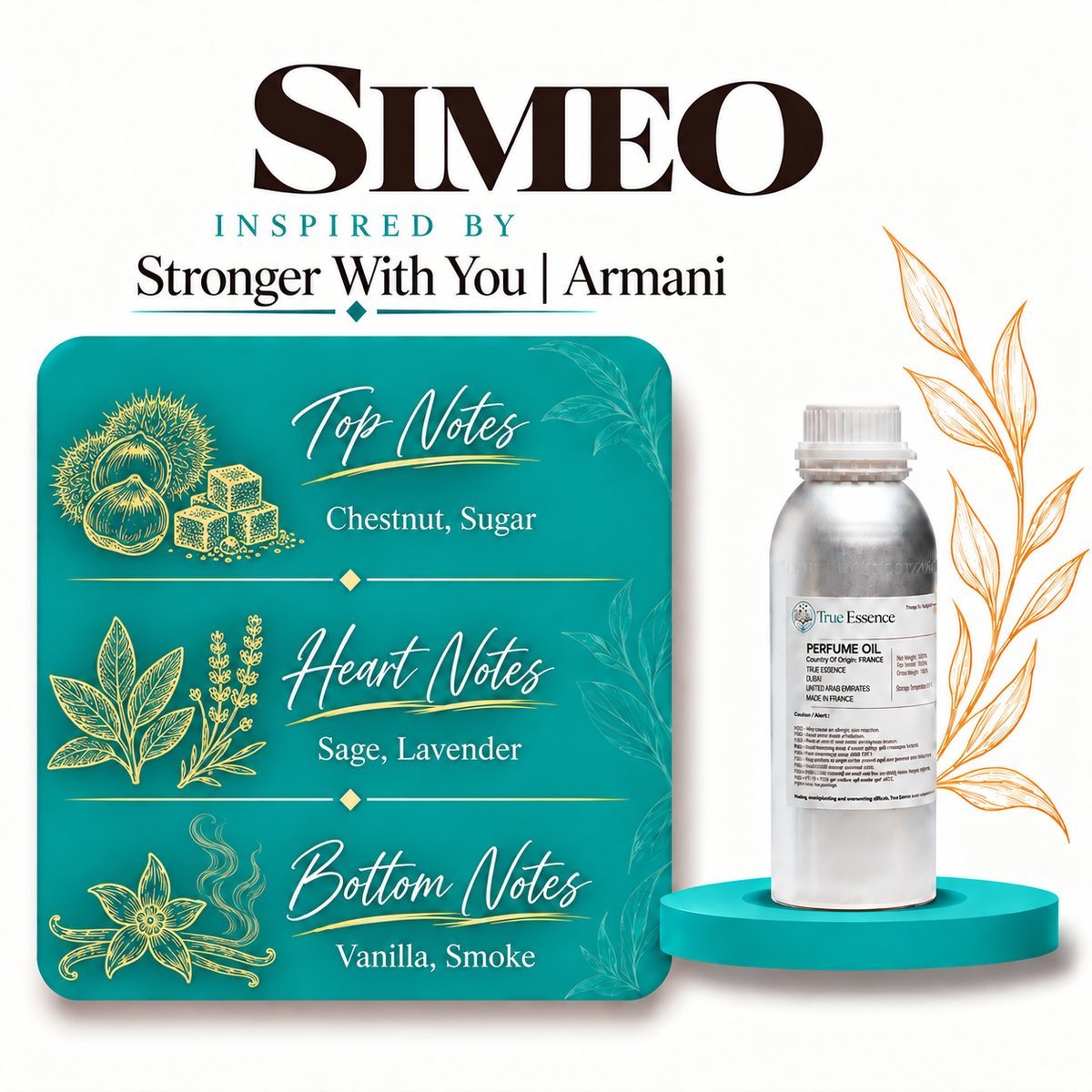 SIMEO Inspired By Stronger With You | Armani | Medium Quality