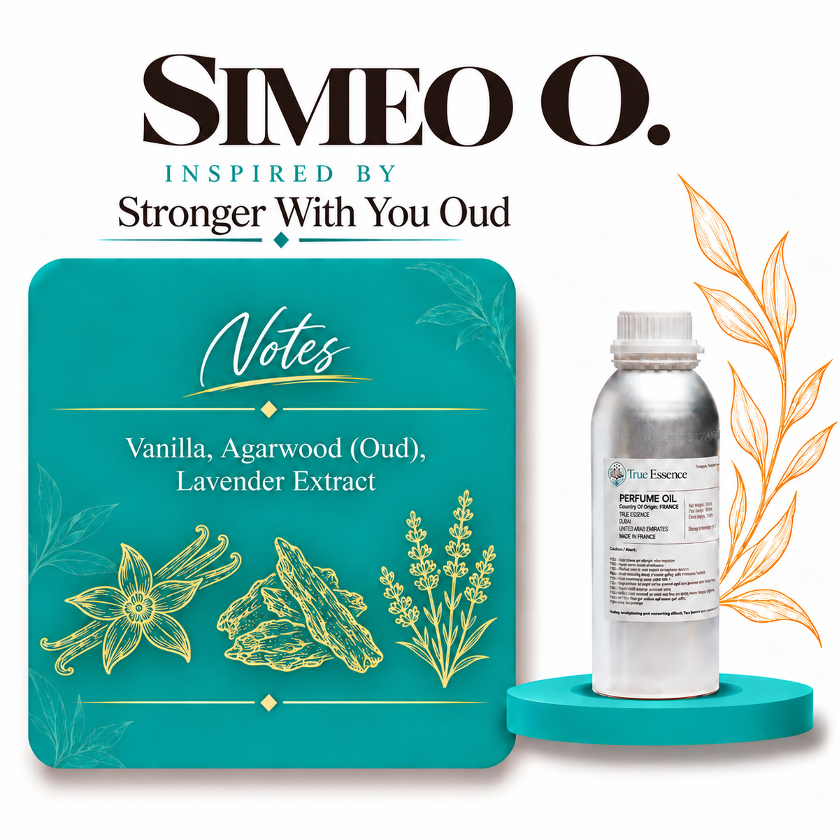 SIMEO O. Inspired By Stronger With You Oud | Armani | Medium Quality