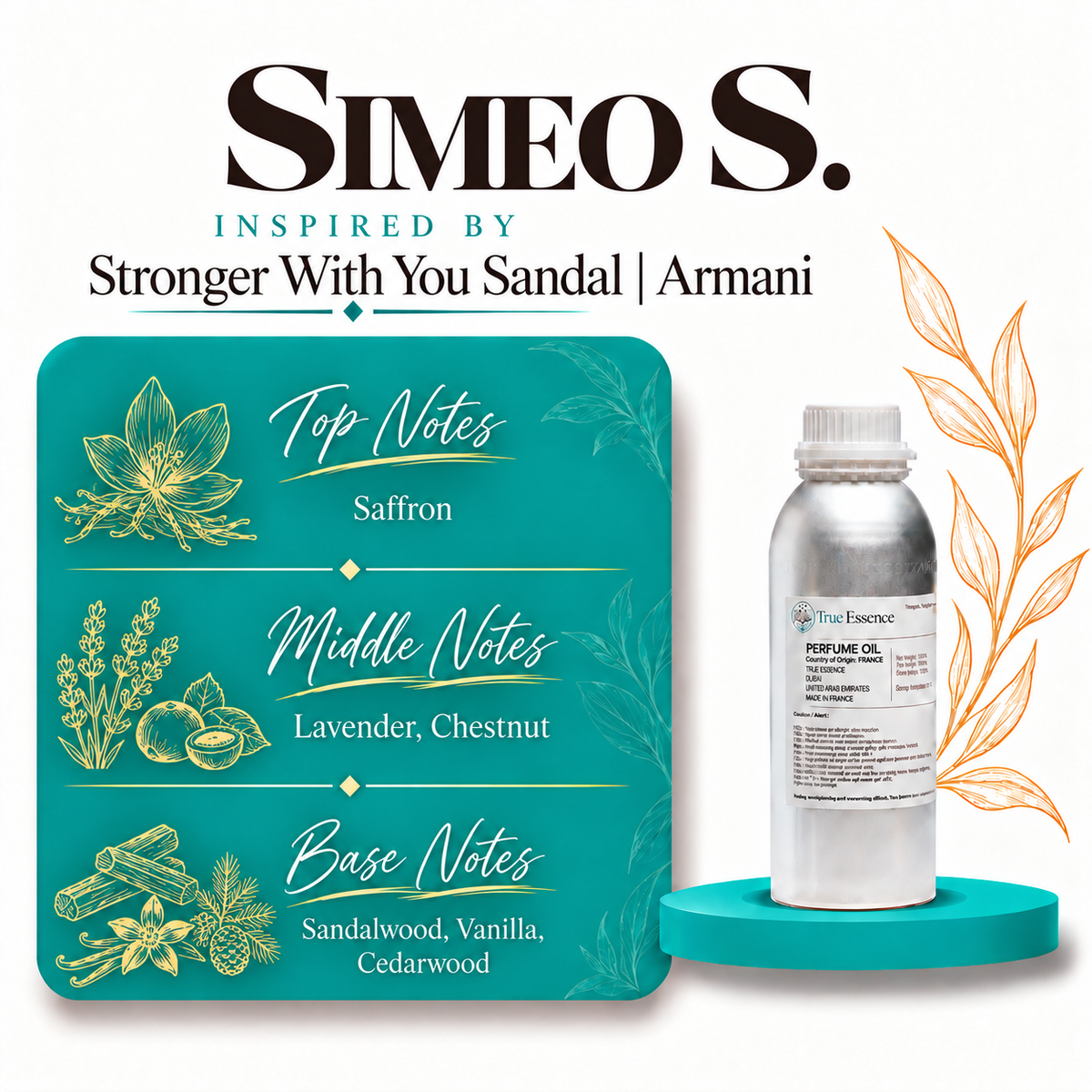 SIMEO S. Inspired by Stronger With You Sandalwood | Emporio Armani | Top Quality
