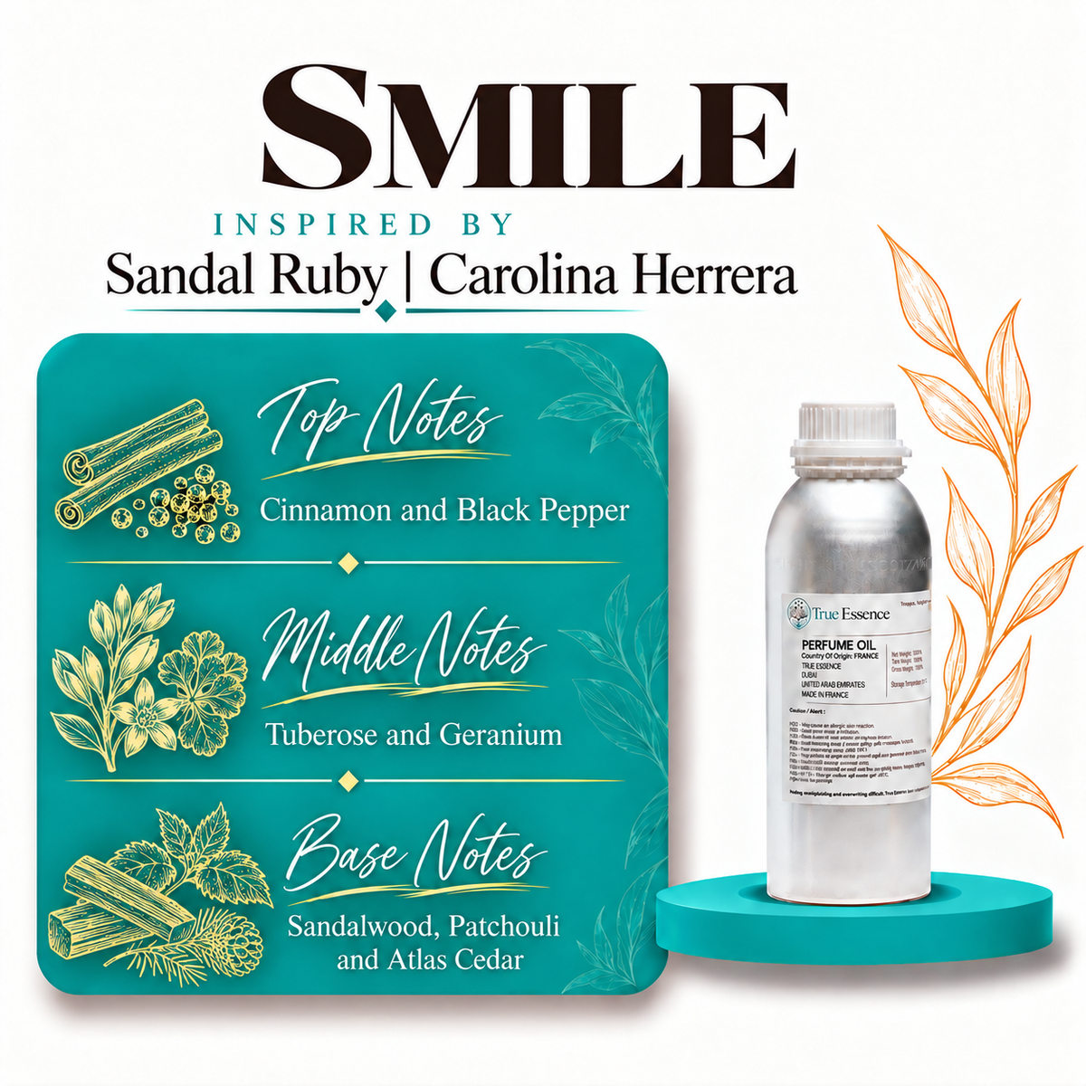 SMILE Inspired By Sandal Ruby | Carolina Herrera | Medium Quality