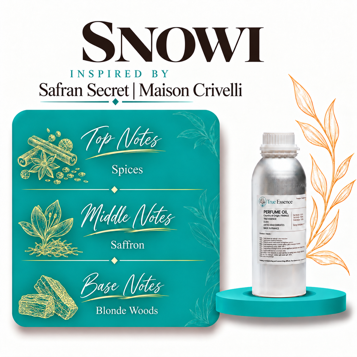 SNOWI Inspired by Safran Secret | Maison Crivelli | Medium Quality