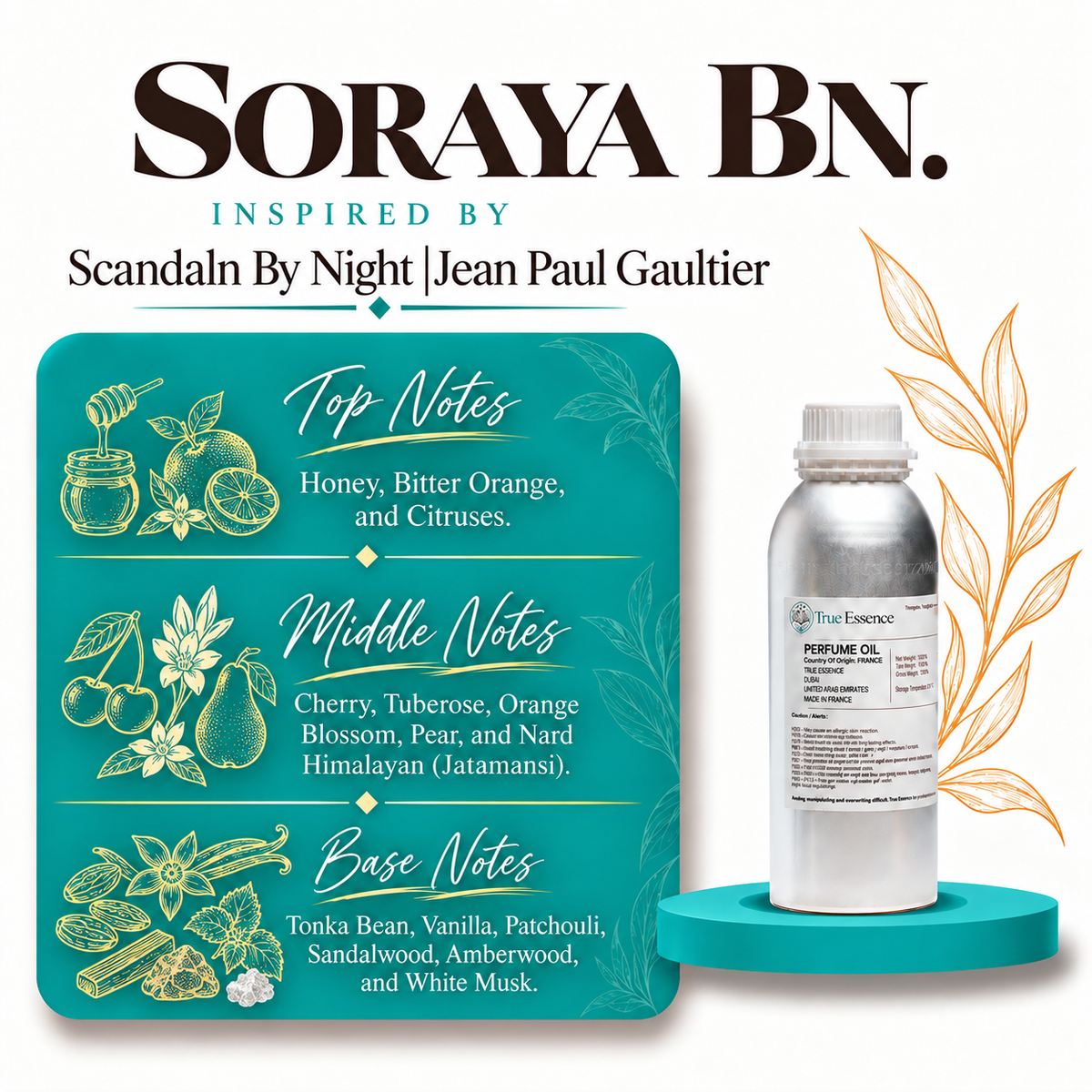 SORAYA BN. Inspired by Scandaln By Night |Jean Paul Gaultier | Top Quality