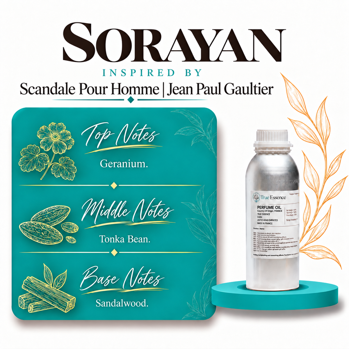 SORAYAN Inspired by Scandale Pour Homme | Jean Paul Gaultier | Medium Quality