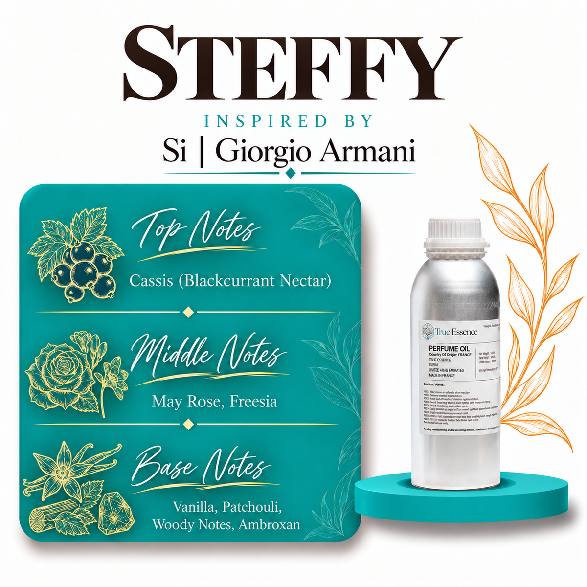 STEFFY Inspired By Si | Giorgio Armani | Medium Quality