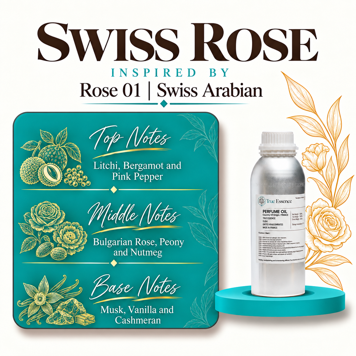 SWISS ROSE Inspired By Rose 01 | Swiss Arabian - Top Quality