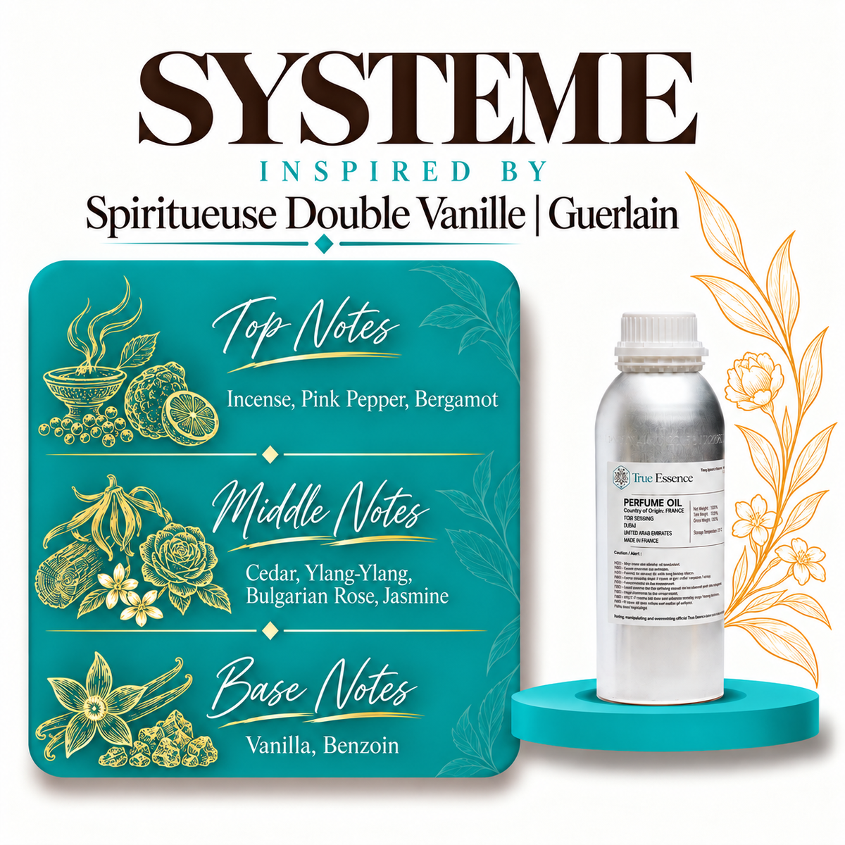 SYSTEME Inspired By Spiritueuse Double Vanille | Guerlain | Medium Quality