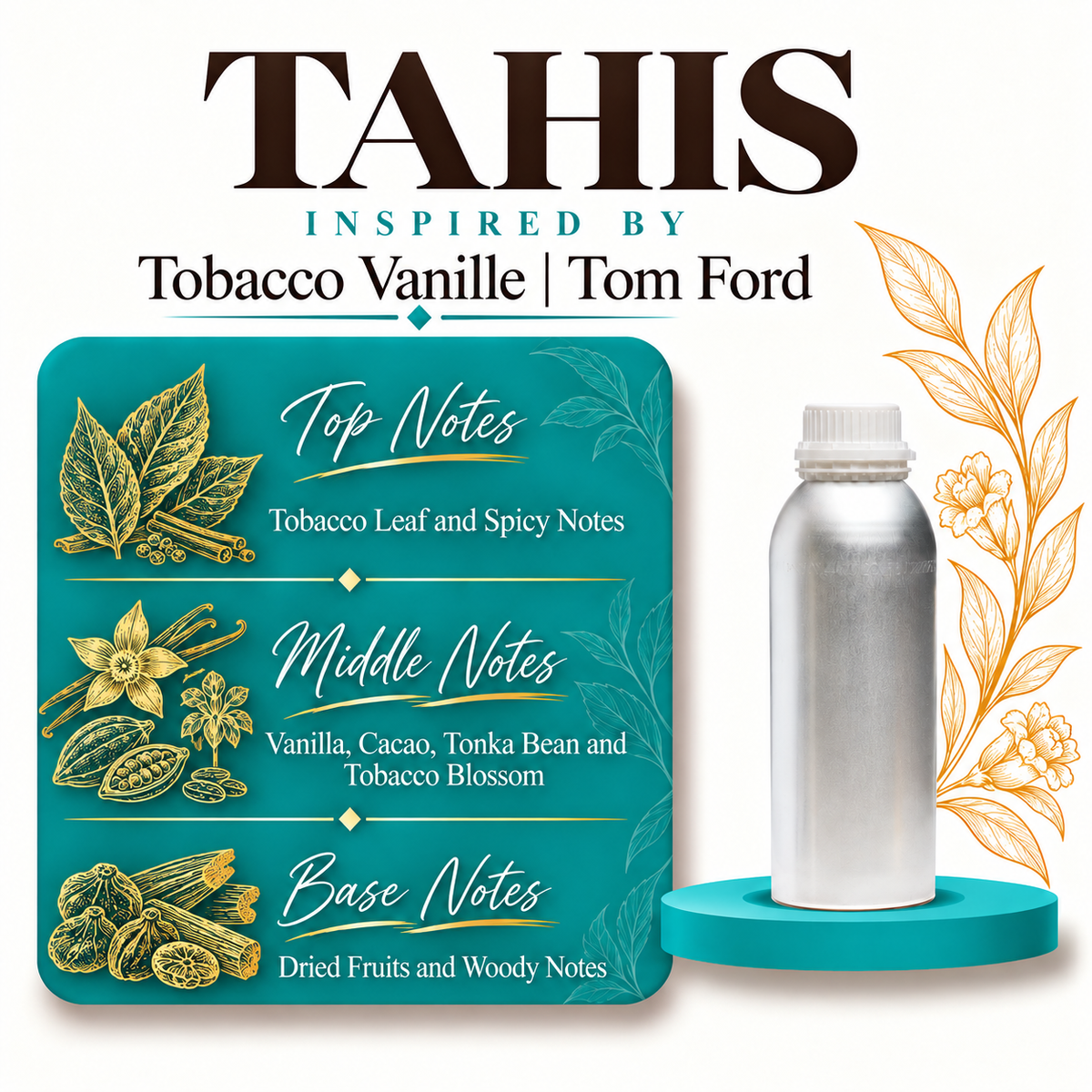 TAHIS Inspired By Tobacco Vanille | Tom Ford | Medium Quality